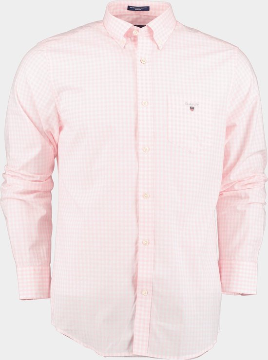 Gant Casual hemd lange mouw Roze Reg Broadcloth Gingham BD 3046700/637
