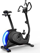 Ergometer hometrainer SPORTSTECH ESX600s | indoor cycling bike 10kg vliegwiel massa met LED | 360° tablethouder | geluidsarme hometrainer riemaandrijving | trainingsapparatuur voor duurtraining