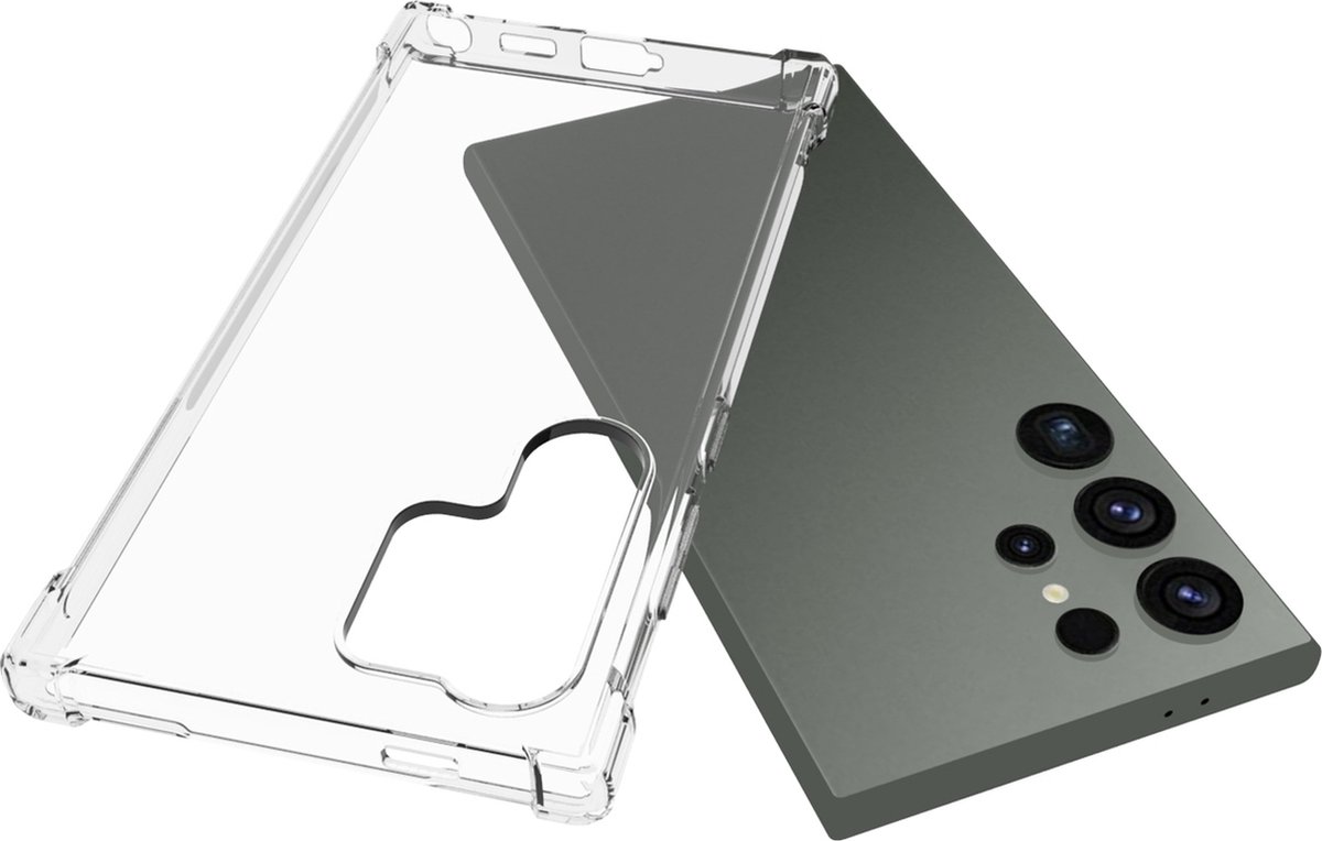 Mobigear Doorzichtig Hoesje geschikt voor Samsung Galaxy S24 Ultra Telefoonhoesje Flexibel TPU | Mobigear Cushion Backcover Shockproof | Doorzichtig Telefoonhoesje Galaxy S24 Ultra | Schokbestendig Galaxy S24 Ultra Telefoonhoesje | Anti Shock Proof -