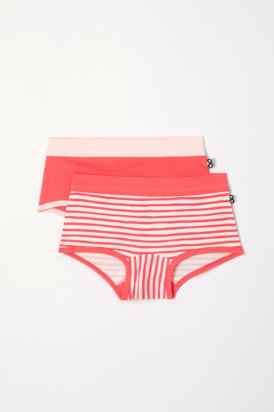 Woody boxer filles - rayure corail - 241-10-SHD-Z/056 - taille 140