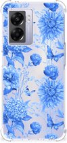Case voor OPPO A77 5G | A57 5G Flowers Blue