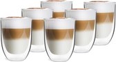 Dubbelwandige Koffieglazen - Latte Macchiato Glazen – Theeglazen - Set van 6 stk - 325 ml