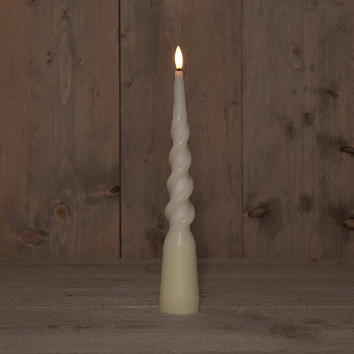 Annas collection - B.O.T. 3D Wick Ivory Big Swirl Candle 29 cm Rust...