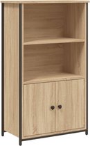 vidaXL - Hoge - kast - 62x32x103,5 - cm - bewerkt - hout - sonoma - eikenkleurig