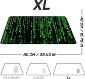 XXL Gaming Muismat - 900 x 400 mm - randloze randen - anti-slip - XXL verlengde Mouse Pad - bureauonderlegger - speciaal oppervlak verbetert snelheid en precisie - groene