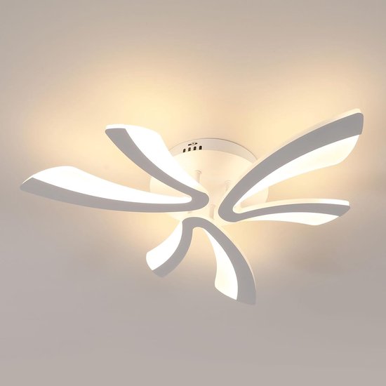 Delaveek-Creatief V Moderne LED Plafondlamp-36W 4050LM-Warm Wit 3000K- Wit