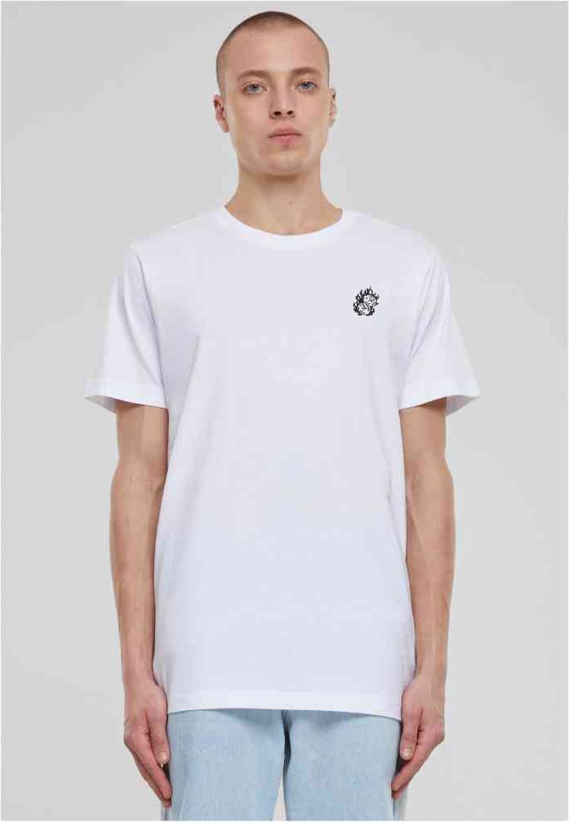 Mister Tee Dice Fire EMB Heren Tshirt XL Wit