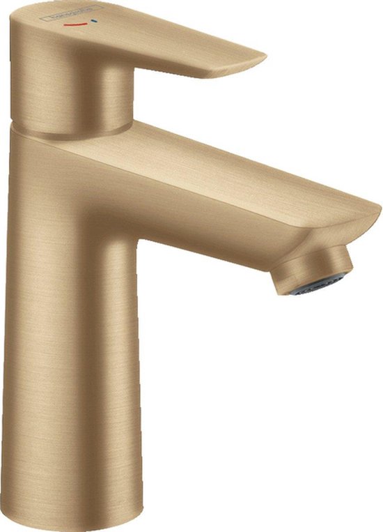 Foto: Hansgrohe talis e ngreeps wastafelmengkraan 110 coolstart zonder afvoer brushed bronze