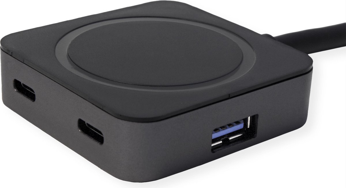VALUE USB 3.2 Gen 1 Hub, 4 poorten (2x USB-A + 2x USB-C), met verlengkabel, 5 m