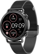 Royal Supplies Q37 - Smartwatch - Smartwatch Dames - Screenprotector-Zwart staal