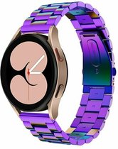 By Qubix 20mm - Stalen schakelband - Multicolor - Geschikt voor Huawei watch GT 2 (42mm) - Huawei watch GT 3 (42mm) - Huawei watch GT 3 Pro (43mm)