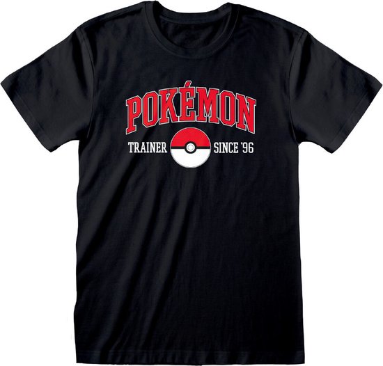 T-Shirt met Korte Mouwen Pokémon Since 96 Zwart Uniseks - XXL