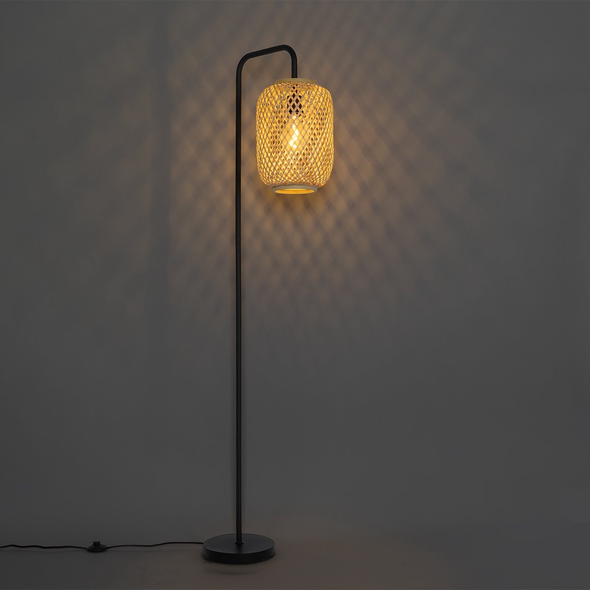 QAZQA yvonne - Oosterse Vloerlamp - Naturel thumbnail 2