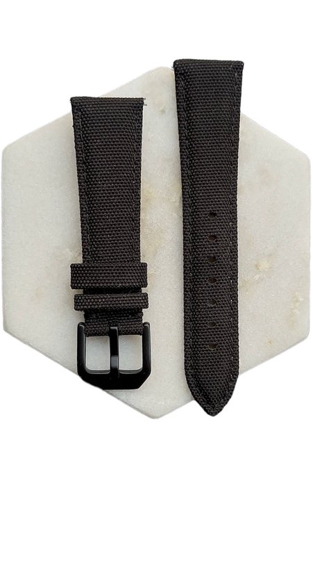 Bracelet de montre - Nylon Universel Zwart 22 mm
