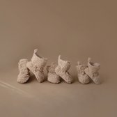 Mushie Boots - Slofjes Oatmeal - Baby - Teddy - 0-3 maanden