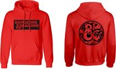 Uniseks Hoodie Dungeons & Dragons Logo Rood - S