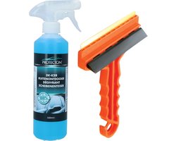 Ijskrabber met antivries spray voor auto - 500 ml - incl. trekker - ruitenontdooier