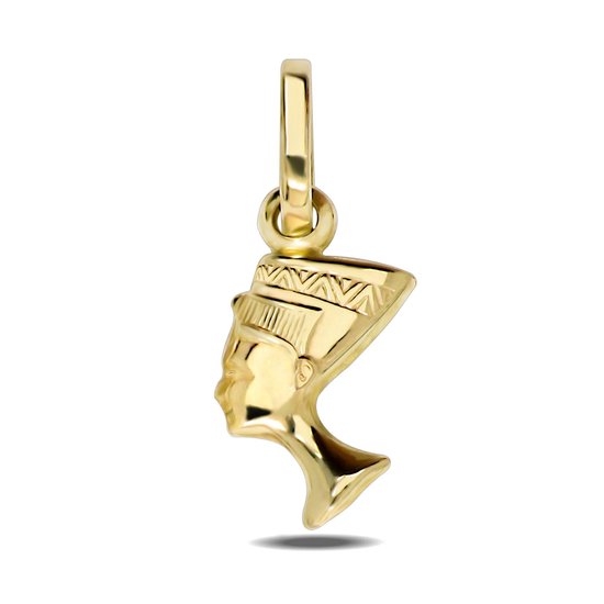 Juwelier Zwartevalk 14 karaat gouden Nefertiti hanger - 14.102.045