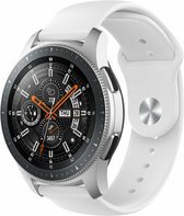 By Qubix 22mm - Rubberen sportband - Wit - Huawei Watch GT 2 - GT 3 - GT 4 (46mm) - Huawei Watch GT 2 Pro - GT 3 Pro (46mm)