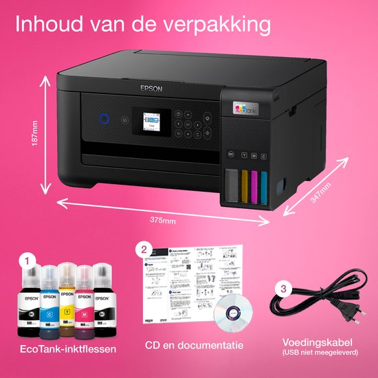 Epson EcoTank ET-2850 - All-In-One Printer - Inclusief tot 3 jaar inkt - Epson