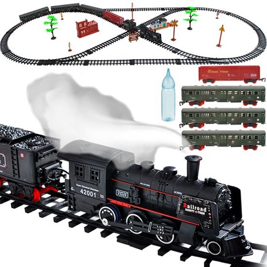 Train à vapeur avec vraie fumée et bruit de train - télécommandé -  locomotive