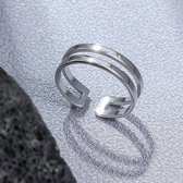 Silver Plated Open Ring Titanium Layered