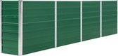 vidaXL - Plantenbak - verhoogd - 320x40x77 - cm - gegalvaniseerd - staal - groen