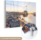 Peinture sur verre MuchoWow® 150x100 cm - Peinture acrylique sur verre - Téléphérique au Portugal - Photo sur verre - Peintures