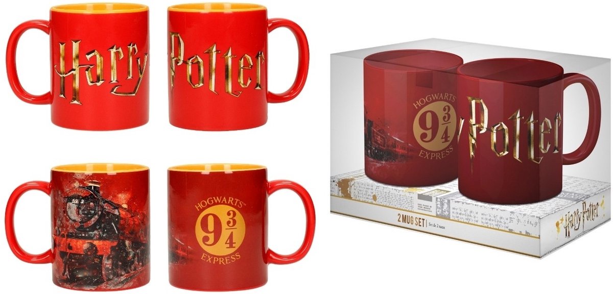 Harry Potter Keramische Mokken Set - 2 mokken met Zweinsten Express