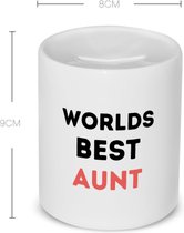 Akyol - worlds best aunt Spaarpot - Tante - de beste tante - verjaardagscadeau - verjaardag - cadeau - cadeautje voor tante - tante artikelen - kado - geschenk - gift - 350 ML inhoud