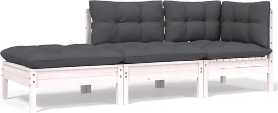 vidaXL-3-delige-Loungeset-met-kussens-massief-grenenhout-wit