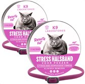 Feromonen halsband kat Roze - 2 stuks - Antistress middel voor katten - Stress halsband - Alternatief voor Feliway verdamper