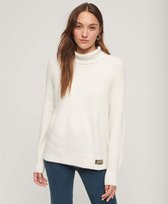 Superdry Essential Rib Ronde Hals Sweater Beige,Wit S Vrouw