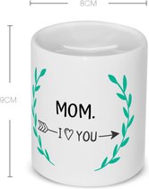 Akyol - mom i love you Spaarpot - Mama - de liefste moeder - moeder cadeautjes - moederdag - verjaardag - geschenk - kado - 350 ML inhoud