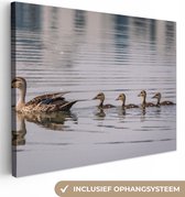 OneMillionCanvasses - Toile - Peinture - Canard - Water - Vogel - Toile Oiseaux - 80x60 cm - Décoration murale - Salon