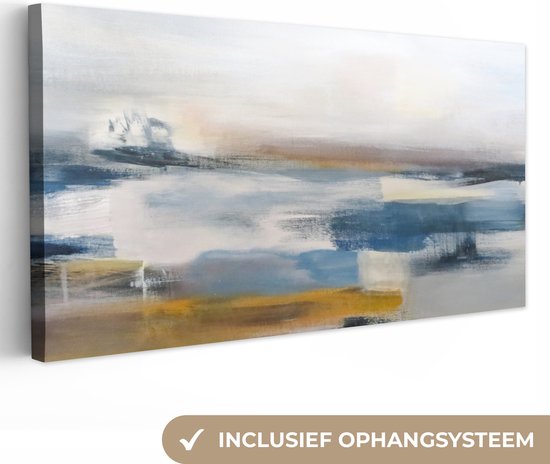 Canvas - Schilderij - Olieverf - Abstract - Verf - 80x40 cm - Schilderijen op canvas - Muurdecoratie
