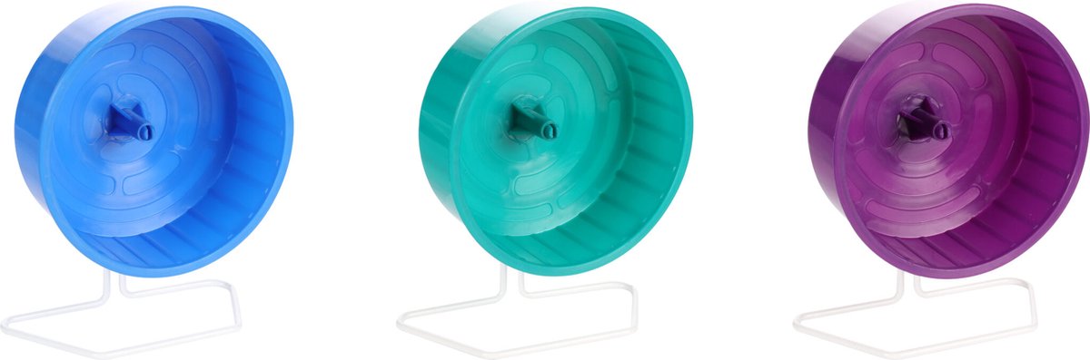 Flamingo Wacky - Speelgoed Knaagdier - Ks Looprad Wacky Plastic S Dia. 13cm Ass. - 1st - 124883 - 1st