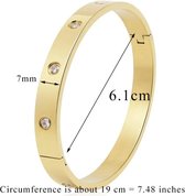 Dagelijks Sieraden Maken U Modieuze - Titanium Stalen Armband - Met Diamant - Liefhebbers Armband