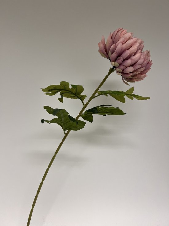 Zijden kunstbloem Chrysant | Roze | Lengte 76 centimeter