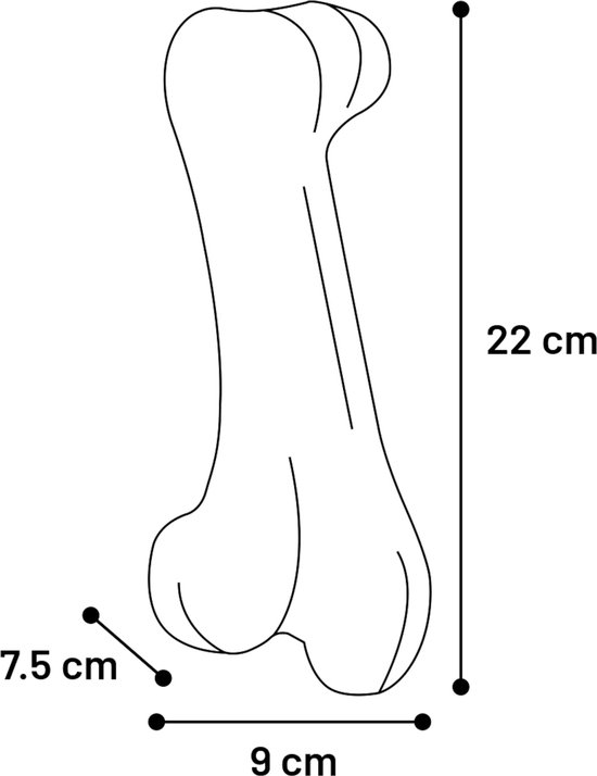 Flamingo - Flamingo Gladiator - Speelgoed Honden - Hs Rubber Gladiator Been Xl Zwart 22cm - 1st - 117310 - 1st - 1pce