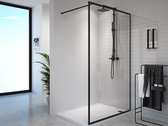 Shower & Design Inloopdouchescherm - 120 x 200 cm - Mat zwart - Gehard glas - AMBERI L 120 cm x H 200 cm x D 92 cm
