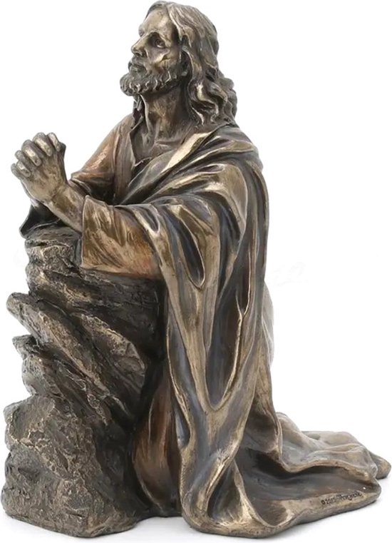 Veronese Design Beeld/figuur - Jezus bidt in Getsemane - zeer gedetailleerd en mooi - (hxbxd) ca. 18,5cm x 11cm x16cm