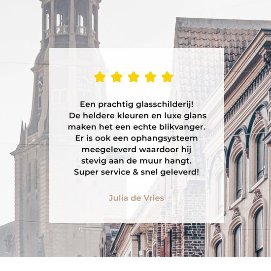 Peinture sur Verre - Pays- Nederland - Groningen - Tour - 90x90 cm - Peintures sur Verre Peintures - Photo sur Glas