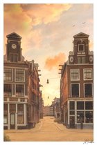 Desert City Amsterdam - 90cm x 135cm - Fotokunst op Plexiglas | Wanddecoratie Glasschilderij Amsterdam