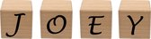 Houten gepersonaliseerde naamblokken - kraamcadeau - letterblokken - 6 geboorteblokken - symbolen ook mogelijk