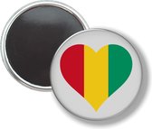 Button Met Magneet - Hart Vlag Guinea - NIET VOOR KLEDING