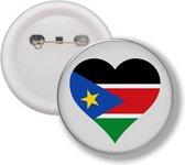 Button Met Speld - Hart Vlag Zuid Soedan