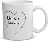 Akyol - liefste mama koffiemok - theemok - Moeder - de liefste mama - moeder cadeautjes - moederdag - verjaardag - geschenk - kado - moeder artikelen - 350 ML inhoud