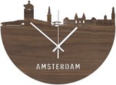 Skyline Klok Amsterdam Décoration murale en bois de noyer pour les City Shapes