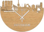 Skyline Klok Rotterdam Eiken Hout Wanddecoratie Voor Aan De Muur City Shapes